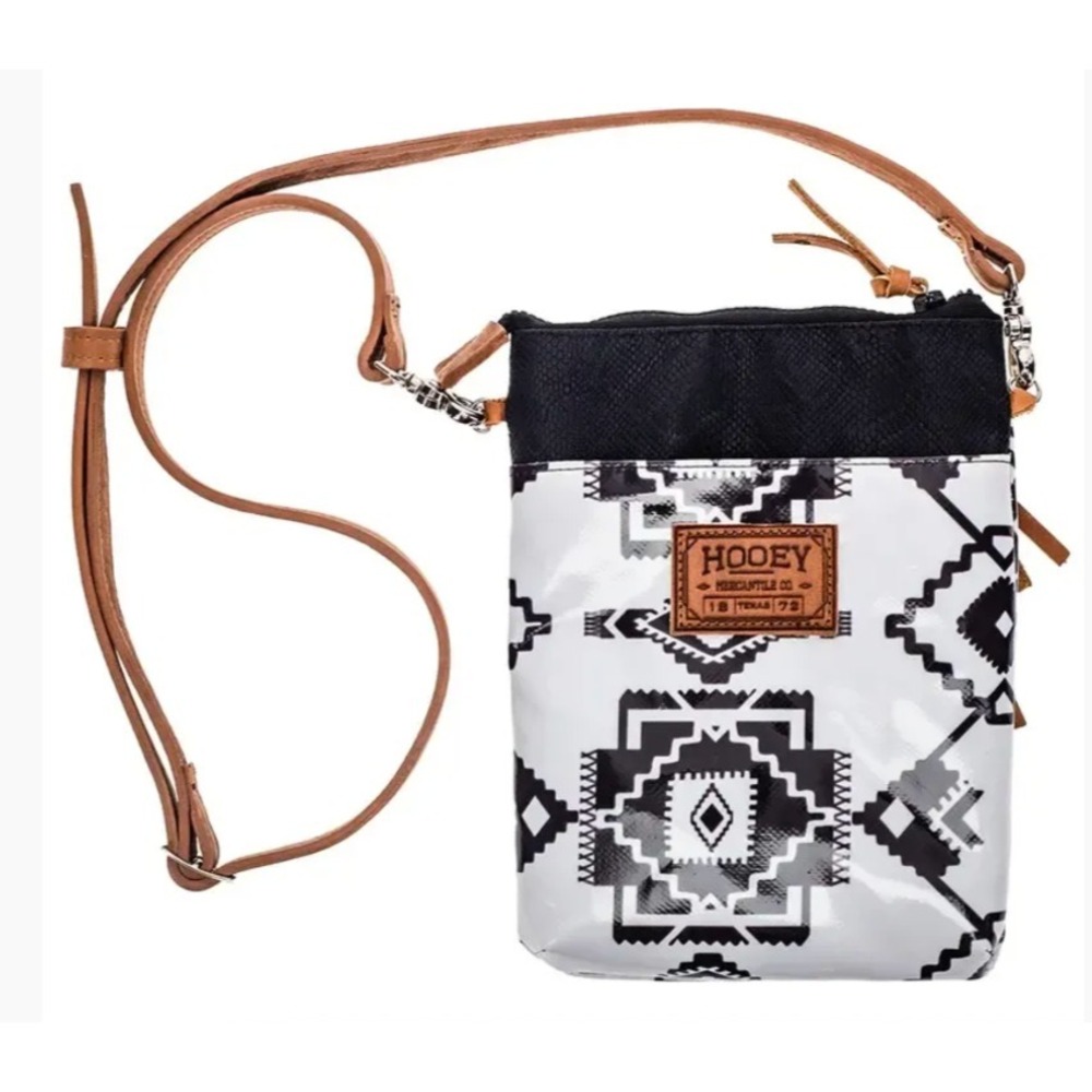 Hooey Aztec Crossbody Bag Black White Western Southwest Adjustable Straps